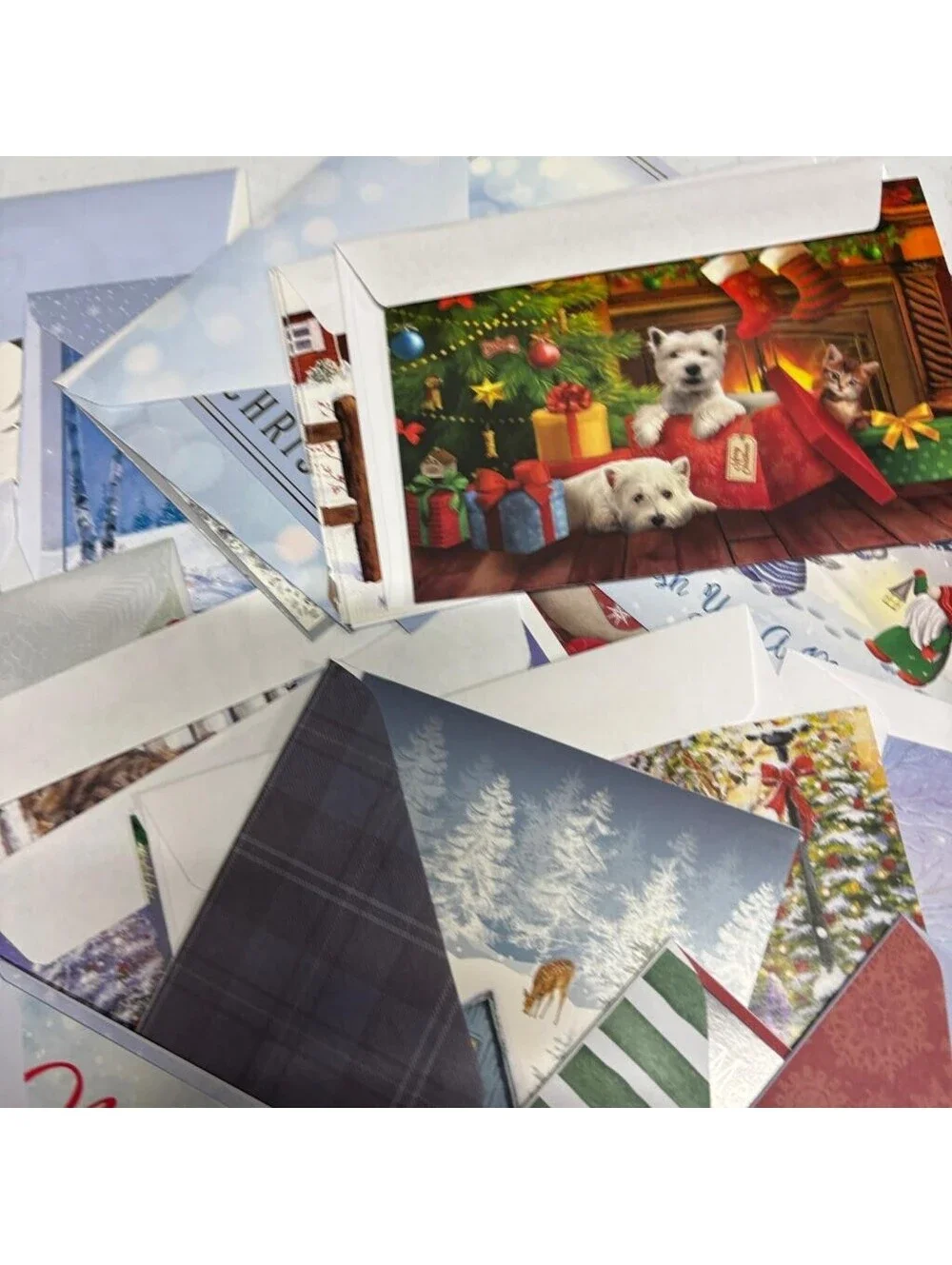 Huge Lot of Assorted Greeting Cards Christmas Birthday Holiday with Envelopes